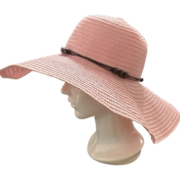 Pink Wide Brim Sun Hat - Picture 4 of 4
